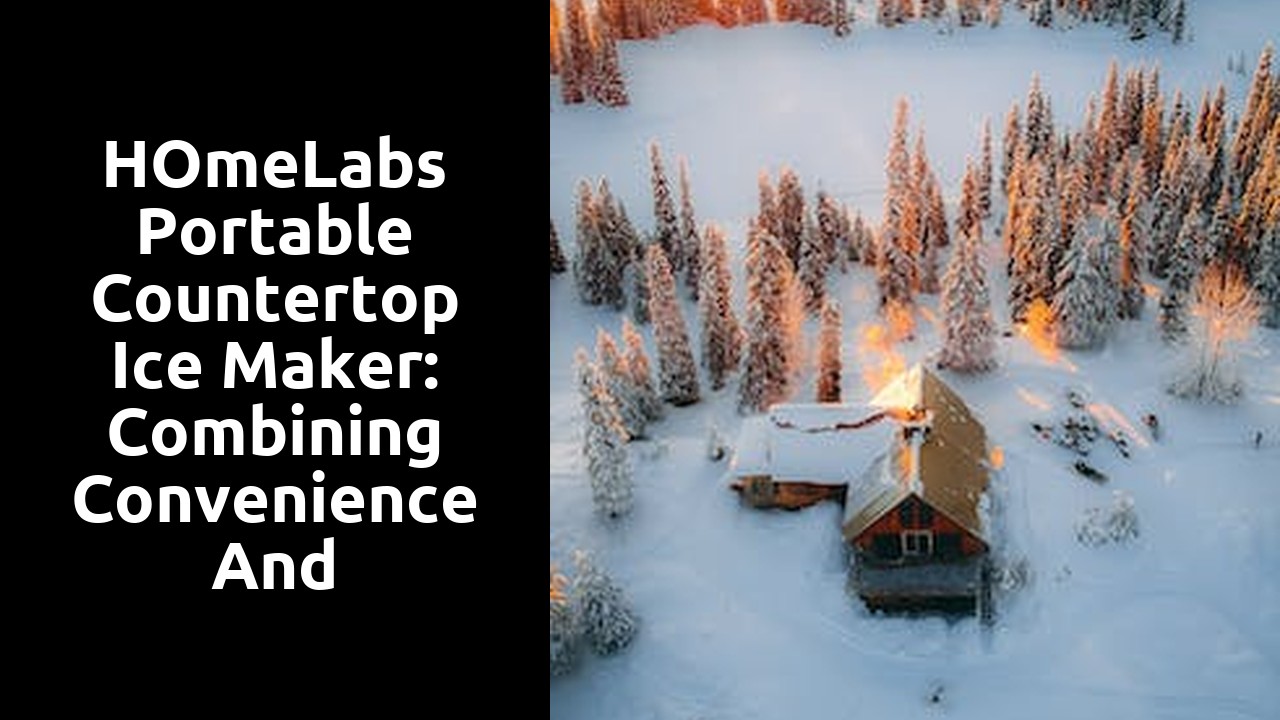 hOmeLabs Portable Countertop Ice Maker: Combining Convenience and Efficiency