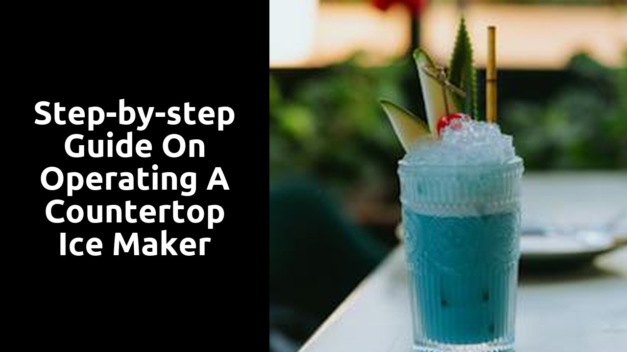 Step-by-step guide on operating a countertop ice maker