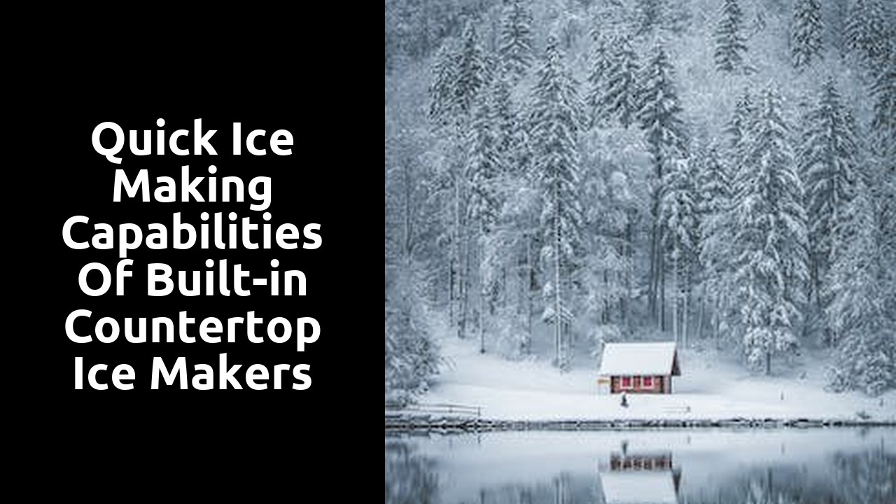 Quick ice making capabilities of built-in countertop ice makers