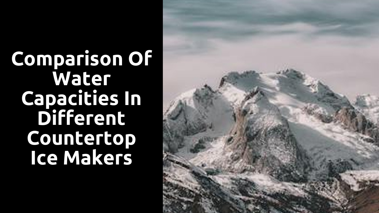 Comparison of Water Capacities in Different Countertop Ice Makers