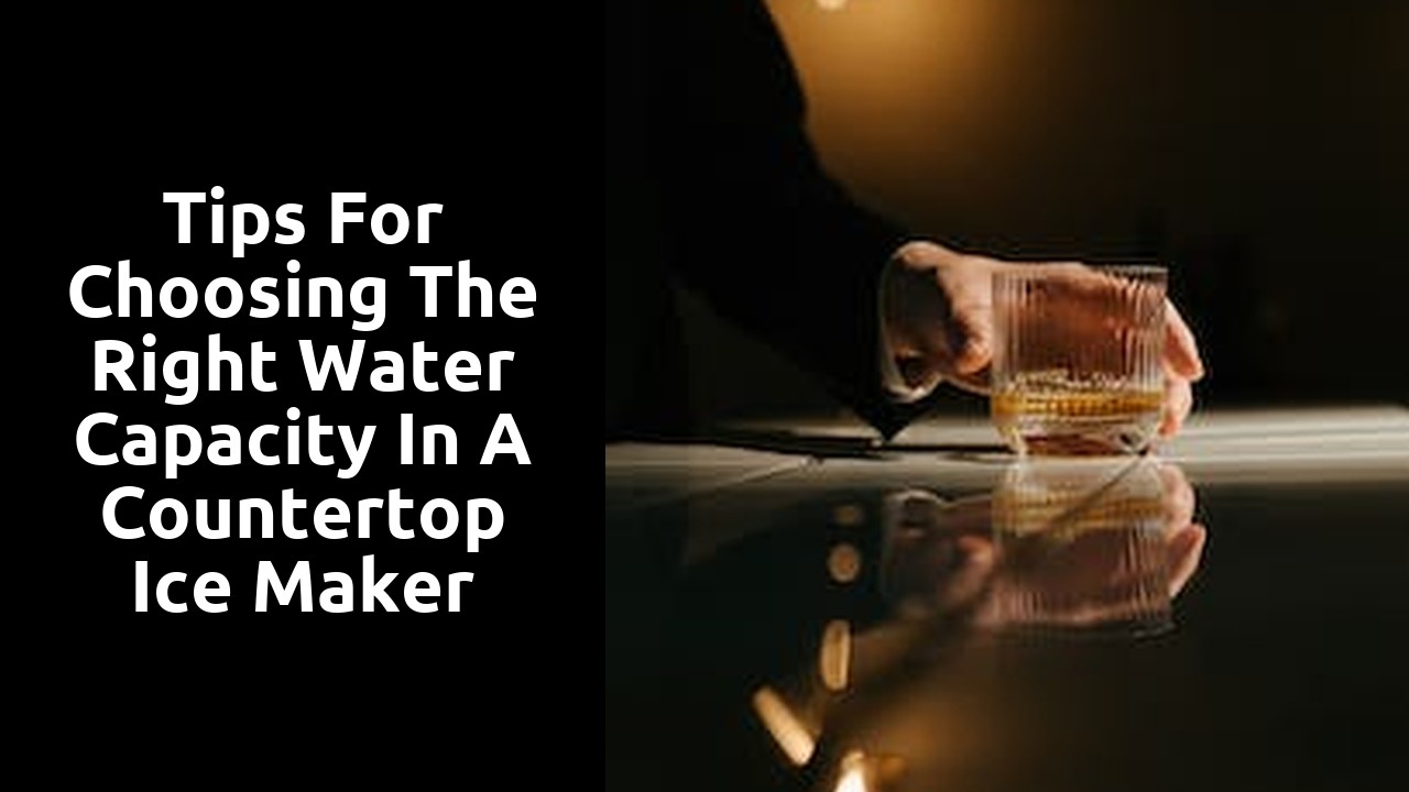 Tips for Choosing the Right Water Capacity in a Countertop Ice Maker