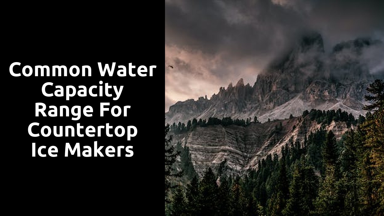 Common Water Capacity Range for Countertop Ice Makers