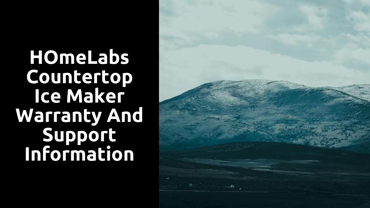 hOmeLabs countertop ice maker warranty and support information