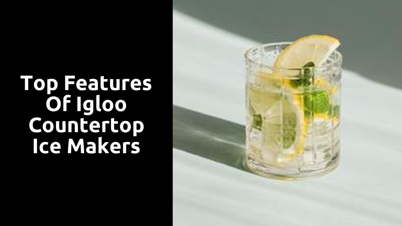 Top features of Igloo countertop ice makers