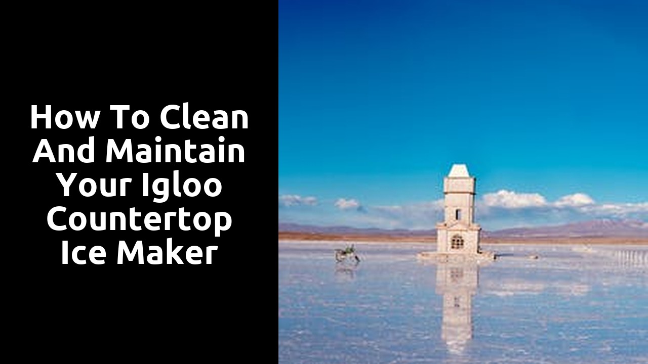 How to clean and maintain your Igloo countertop ice maker