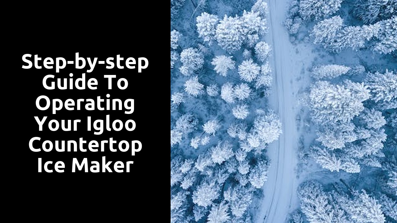 Step-by-step guide to operating your Igloo countertop ice maker