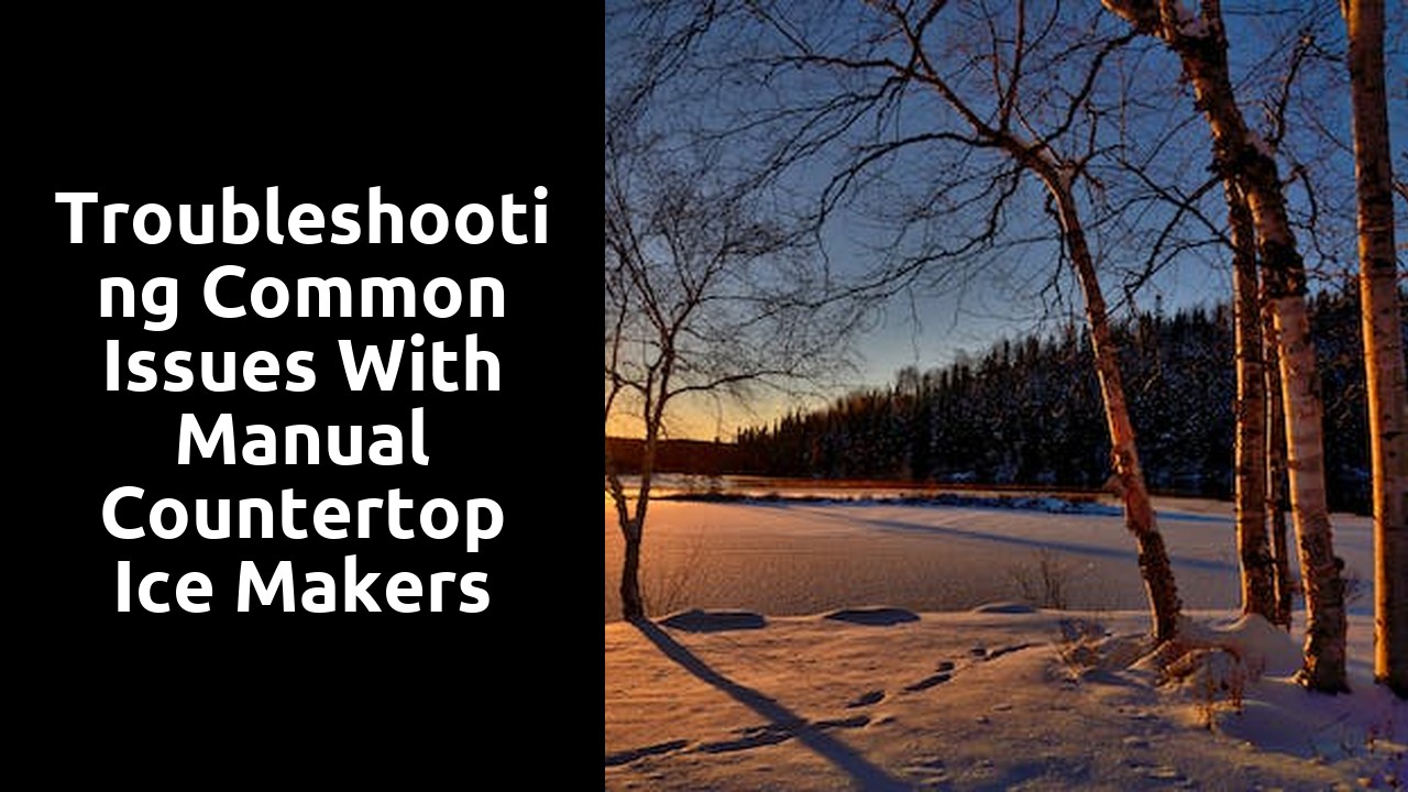 Troubleshooting Common Issues with Manual Countertop Ice Makers