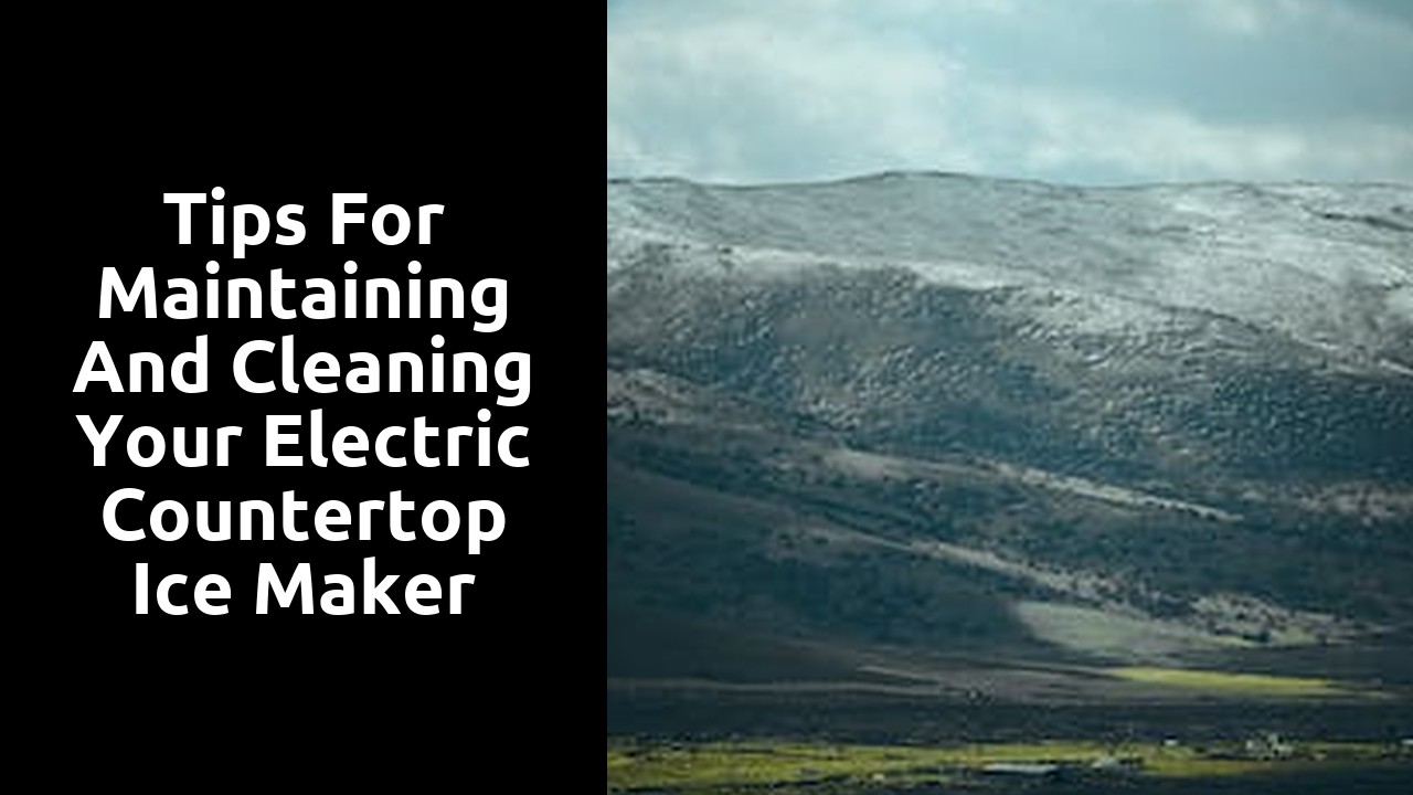 Tips for Maintaining and Cleaning Your Electric Countertop Ice Maker