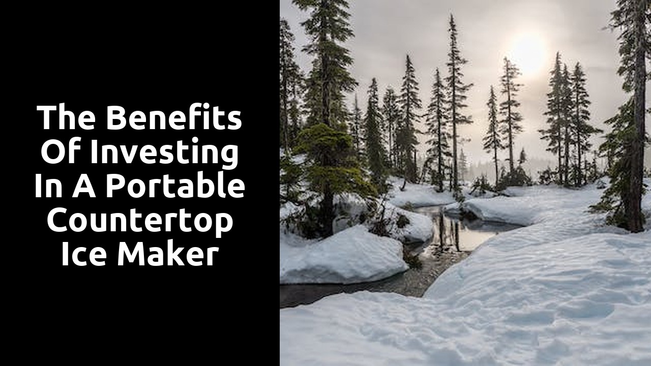 The Benefits of Investing in a Portable Countertop Ice Maker