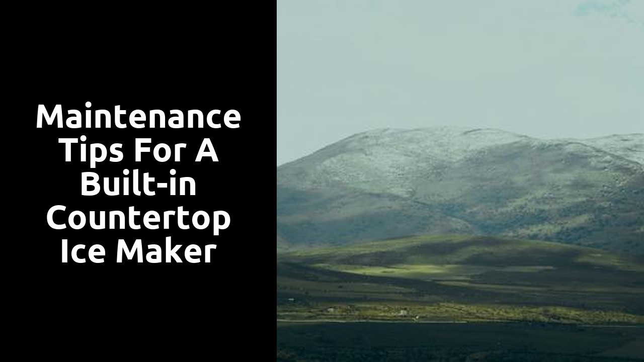 Maintenance Tips for a Built-in Countertop Ice Maker