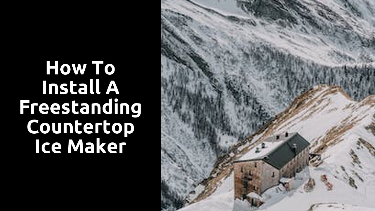 How to Install a Freestanding Countertop Ice Maker