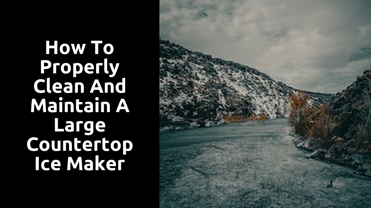 How to Properly Clean and Maintain a Large Countertop Ice Maker