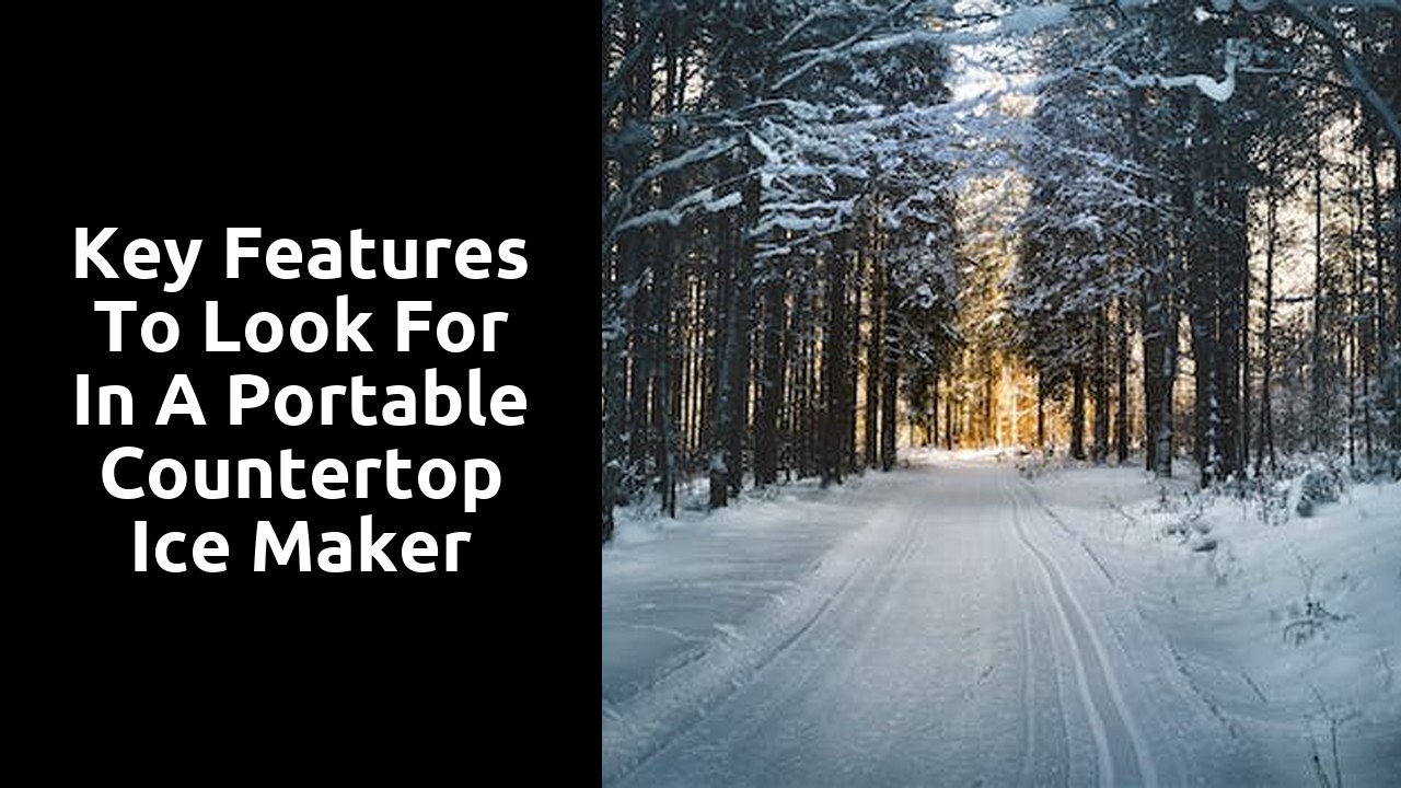 Key Features to Look for in a Portable Countertop Ice Maker