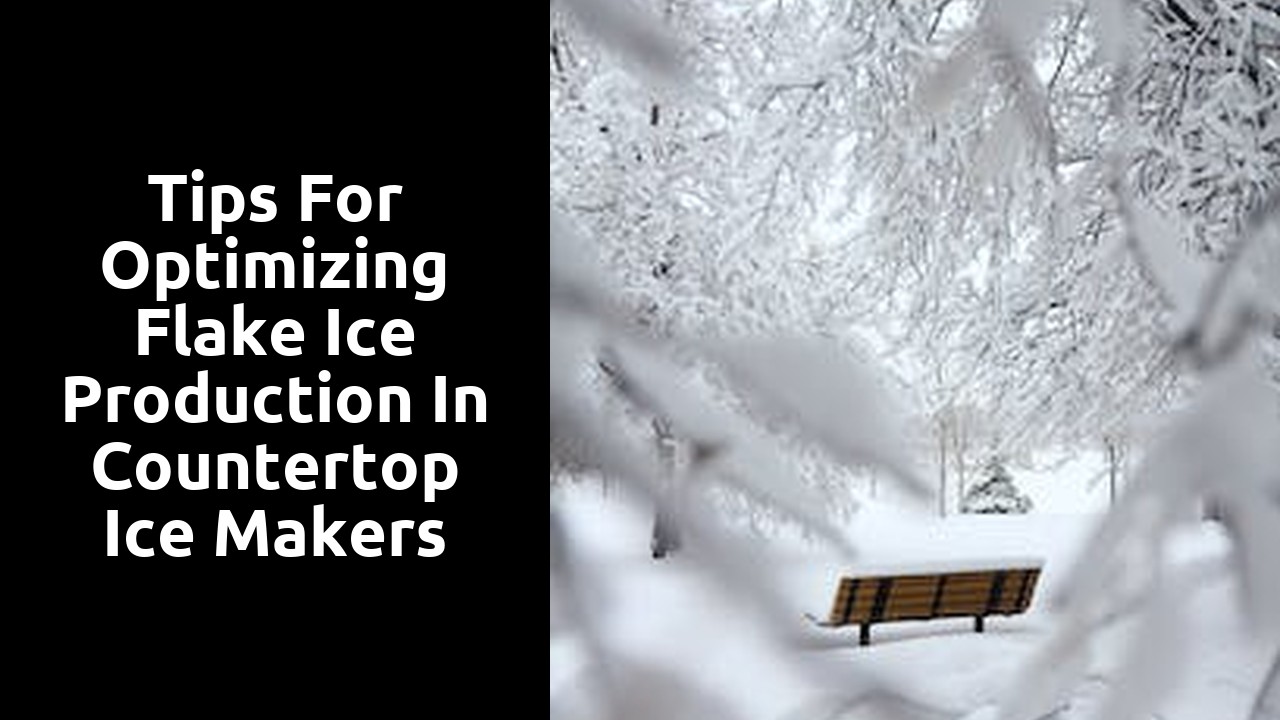 Tips for Optimizing Flake Ice Production in Countertop Ice Makers