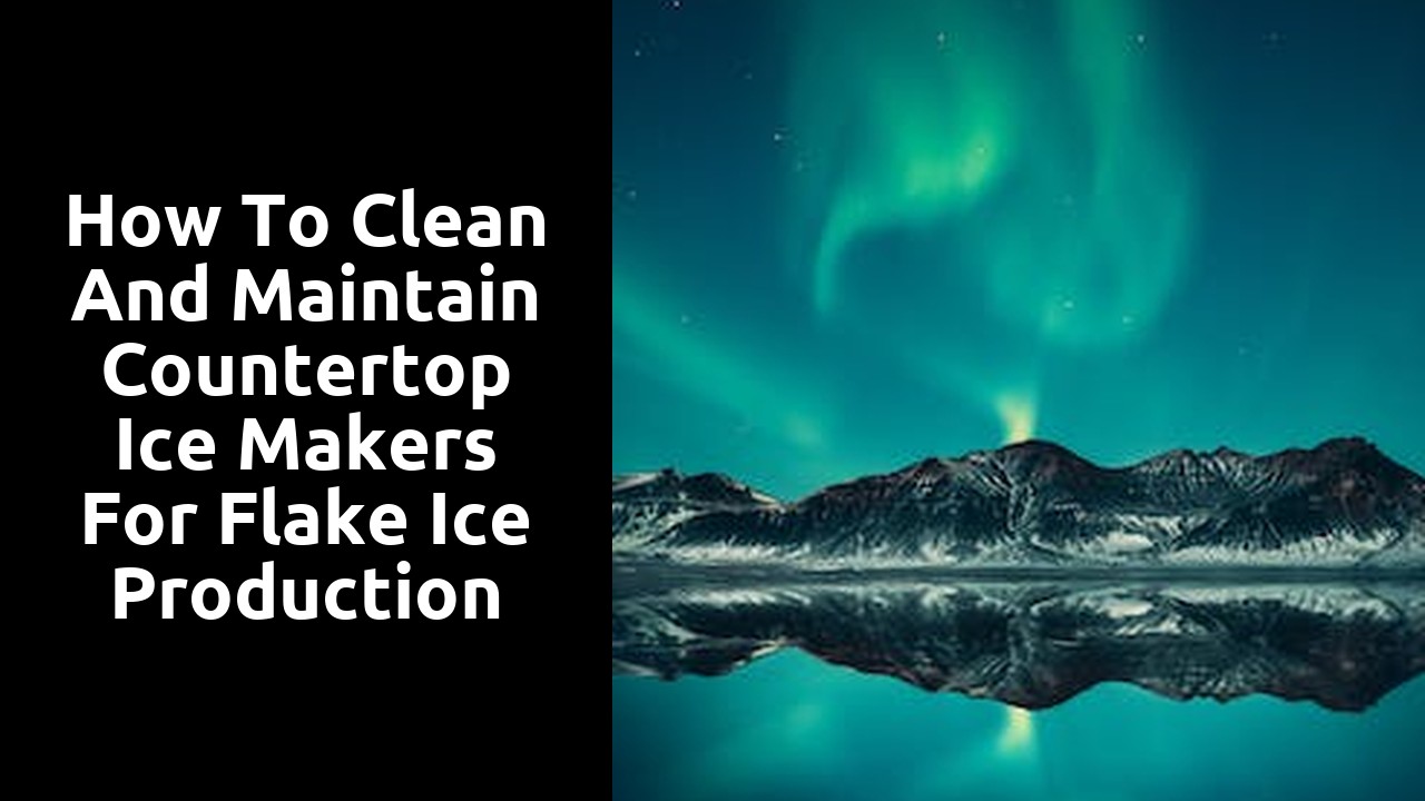 How to Clean and Maintain Countertop Ice Makers for Flake Ice Production