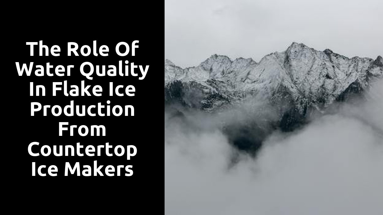 The Role of Water Quality in Flake Ice Production from Countertop Ice Makers